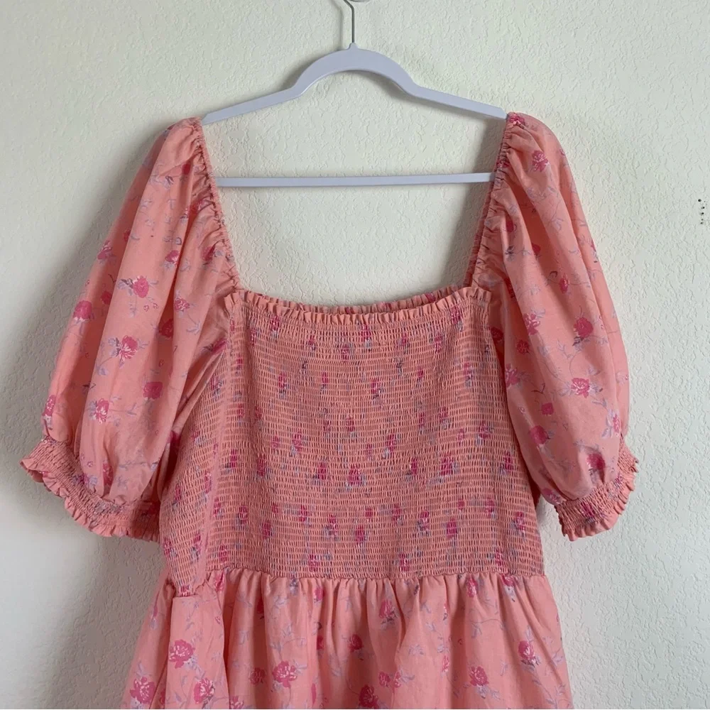 Love Shack Fancy X Target Simone Pink Ruffle Smocked Maxi Dress 2X - Picture 5 of 6